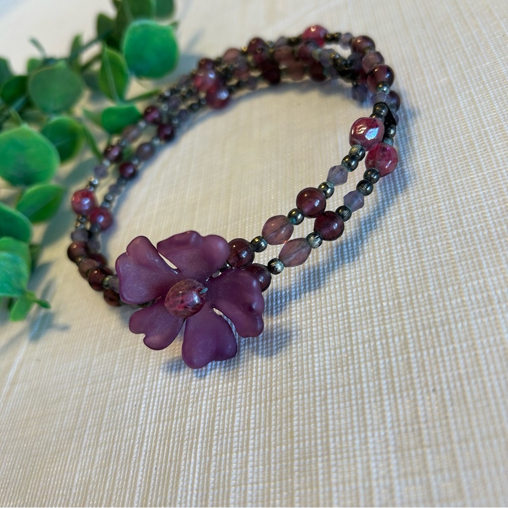 💜Beaded Choker Necklace - Picture 2 of 6